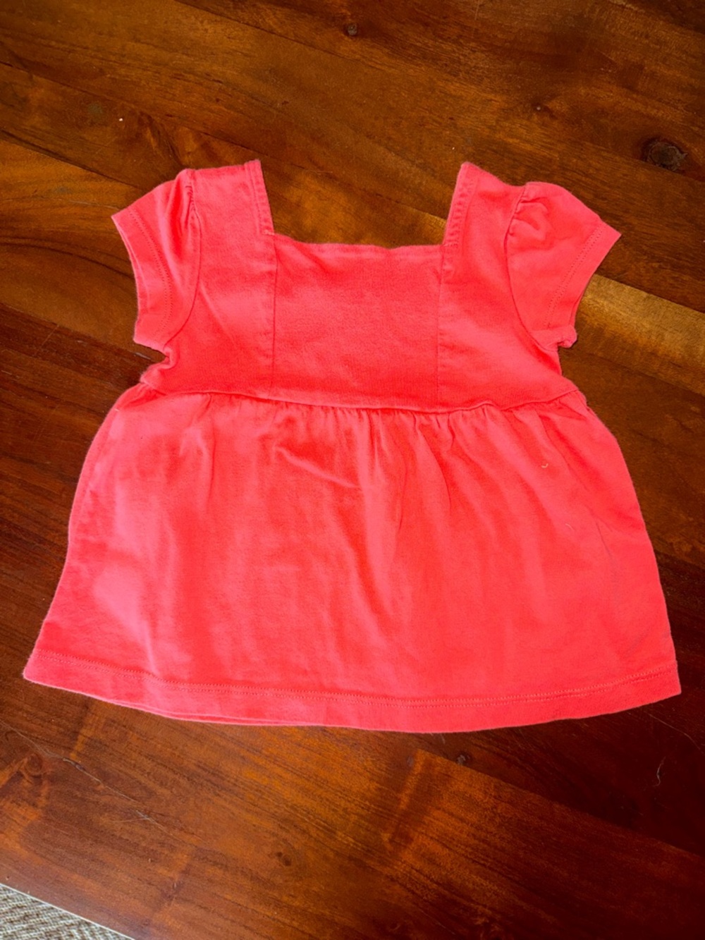 Carter's Coral Short Sleeve‎ Square Neck Tunic Top